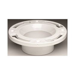 Oatey 43507 Closet Flange, 3 in Connection, PVC, White, For: Most Toilets 