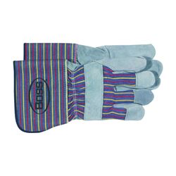 Boss 4046 Gloves, Unisex, L, Wing Thumb, Gauntlet Cuff, Gray 