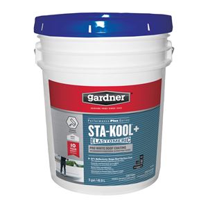 Gardner SK-7805 Elastomeric Roof Coating, White, 18 L Pail, Liquid