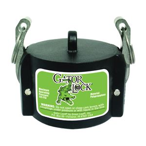 Green Leaf 150CAP Cam Lock Cap, 1-1/2 in, Male, 125 psi Pressure Class, Polypropylene