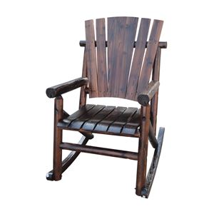 Leigh Country TX 93860 Single Rocker, 29.52 in W, 44-1/2 in H, 300 lb Capacity, Wood Frame