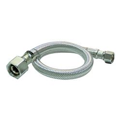 Plumb Pak EZ Series PP23815 Sink Supply Tube, 3/8 in Compression Inlet, 1/2 in FIP Outlet, 36 in L 