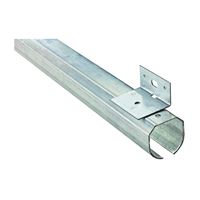 National Hardware N193-946 Round Rail, Steel, Galvanized, 2-13/32 in W, 2-3/8 in H, 96 in L, Pack of 2 