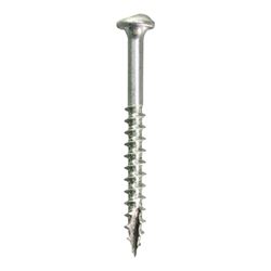 Kreg SML-C150 - 100 Pocket-Hole Screw, #8 Thread, 1-1/2 in L, Coarse Thread, Maxi-Loc Head, Square Drive, Carbon Steel, 100/PK 