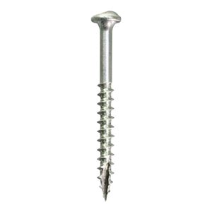 Kreg SML-C150 - 100 Pocket-Hole Screw, #8 Thread, 1-1/2 in L, Coarse Thread, Maxi-Loc Head, Square Drive, Carbon Steel, 100/PK