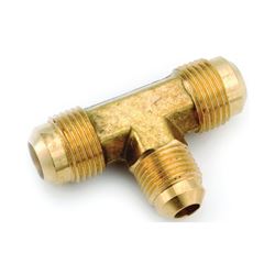 Anderson Metals 754059-060608 Tube Reducing Tee, 3/8 x 3/8 x 1/2 in, Flare, Brass 5 Pack 