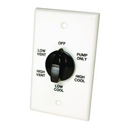 Dial 7112 Wall Switch, 2-Speed, Plastic, White, For: Evaporative Cooler Purge Systems 