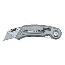 STANLEY 10-813 Utility Knife, 2-7/16 in L x 2 in W Blade, Ergonomic Gray Handle 
