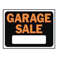 HY-KO Hy-Glo Series 3023 Identification Sign, Garage Sale, Fluorescent Orange Legend, Plastic 10 Pack 
