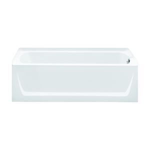 Sterling Ensemble 71121120-0 Bathtub, 55 gal Capacity, 60 in L, 32 in W, 20 in H, Alcove Installation, Vikrell, White
