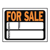 Hy-Ko Hy-Glo Series 3031 Identification Sign, For Sale, Fluorescent Orange Legend, Plastic 10 Pack 