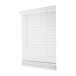Simple Spaces FWMB-8 Cordless Mini Blind, 64 in L, 23 in W, Faux Wood, White 2 Pack 