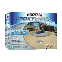 Rust-Oleum 203008 Basement Floor Coating Kit, Satin, Tan, Liquid 