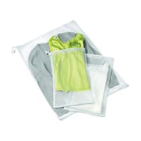 Honey-Can-Do LBG-01148 Mesh Wash Bag Kit, Drawstring Closure, Fabric, White 10 Pack 