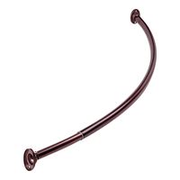 Simple Spaces SD-CSR-VB Shower Curtain Rod, 13-1/2 lb, 52 to 72 in L Adjustable, 1 in Dia Rod, Steel, Venetian Bronze 