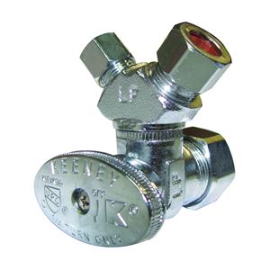 Plumb Pak PP2904VLF Stop Valve, 5/8 x 3/8 x 1/4 in Connection, Compression