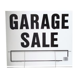 Hy-Ko LGS-2 Lawn Sign, Garage Sale, Black Legend, Plastic, 24 in W x 19 in H Dimensions, Pack of 5