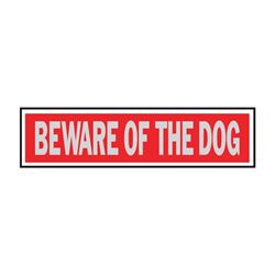 HY-KO 441 Princess Sign, Rectangular, BEWARE OF THE DOG, Silver Legend, Red Background, Aluminum 10 Pack 