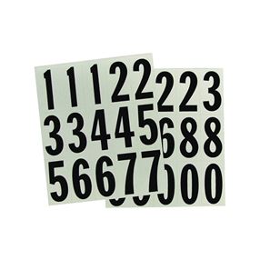 Hy-Ko MM-22N Packaged Number Set, 2 in H Character, Black Character, White Background, Vinyl, Pack of 10
