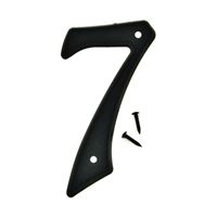 Hy-Ko PN-29/7 House Number, Character: 7, 4 in H Character, Black Character, Plastic, Pack of 10 