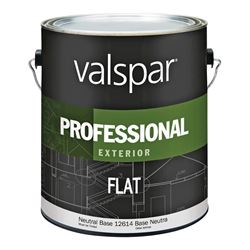 Valspar 045.0012614.007 Exterior House Paint, Flat, Neutral Base, 1 gal 4 Pack 