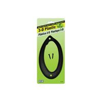 Hy-Ko PN-29/0 House Number, Character: 0, 4 in H Character, Black Character, Plastic, Pack of 10 