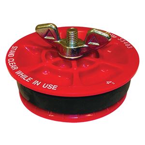 Oatey 33403 Test Plug, 4 in Connection, Plastic, Red