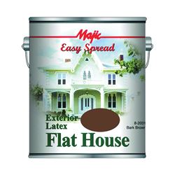 Majic Paints 8-2031-1 Exterior House Paint, Flat, Dark Brown, 1 gal Pail, Pack of 4 