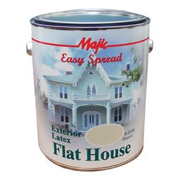 Majic Paints 8-2039-1 Exterior House Paint, Flat, Stucco, 1 gal Pail, Pack of 4 