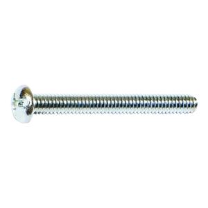 Midwest Fastener 07668 Machine Screw, #8-32 Thread, Coarse Thread, Round Head, Combo Drive, Steel, Zinc, 100 PK