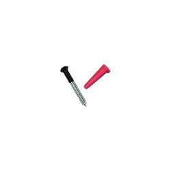 Knape & Vogt 80-88DP BLK Screw and Anchor 320 lb, Plastic/Steel, Black, Wall Mounting, Pack of 20 