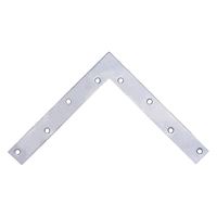 Prosource FC-Z08-01PS Corner Brace, 8 in L, 8 in W, 1 in H, Steel, Zinc-Plated, 2 mm Thick Material, Pack of 5 