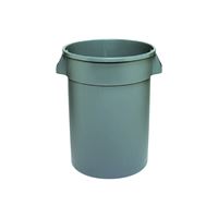 Continental Commercial 3200GY Trash Receptacle, 32 gal, Plastic, Gray 