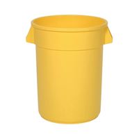Continental Commercial 3200YW Trash Receptacle, 32 gal, Plastic, Yellow 