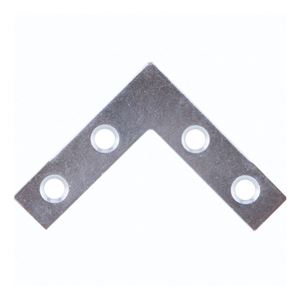 Prosource FC-Z015-C4PS Corner Brace, 1-1/2 in L, 1-1/2 in W, 3/8 in H, Steel, Zinc-Plated, 1.6 mm Thick Material