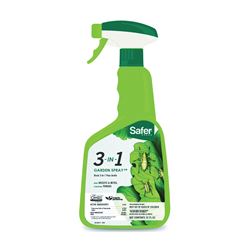 Safer 5452-6 Garden Spray, Liquid, 32 oz Bottle 