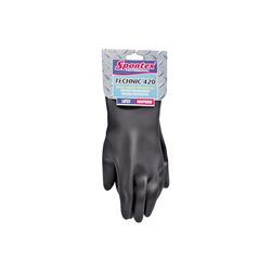 Spontex 33545 Protective Gloves, M, 12-1/2 in L, Neoprene, Black 