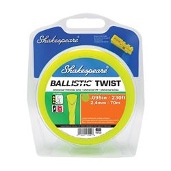 Shakespeare Ballistic 17249 Trimmer Twist Line, 0.095 in Dia, 230 ft L 