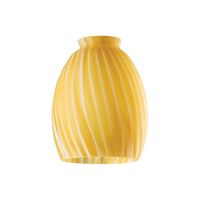 Westinghouse 8142700 Light Shade, Tapered Barrel, Glass, Yellow 