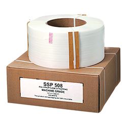 Nifty Wrapper SSP508HD Strapping Coil, 7200 ft L, 1/2 in W, 0.025 Thick Material, Polypropylene, White 