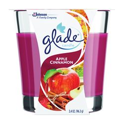 Glade 76947 Air Freshener Candle Red, 3.4 oz Jar, Apple Cinnamon, Red 6 Pack 