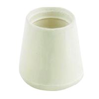 Shepherd Hardware 9755 Furniture Leg Tip, Round, Rubber, Off-White, 1 in Dia, Pack of 24 