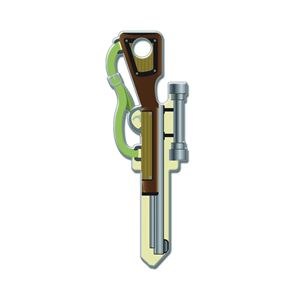 Lucky Line Key Shapes Series B118S Key Blank, Brass, Enamel, For: Schlage Locks 5 Pack