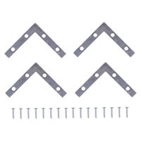 Prosource FC-Z04-C4PS Corner Brace, 4 in L, 4 in W, 5/8 in H, Steel, Zinc-Plated, 1.8 mm Thick Material 