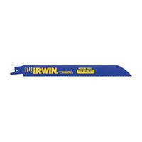 Irwin 372818P5 Reciprocating Saw Blade, 3/4 in W, 8 in L, 18 TPI, Cobalt/Steel Cutting Edge 