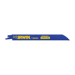 Irwin 372818P5 Reciprocating Saw Blade, 3/4 in W, 8 in L, 18 TPI, Cobalt/Steel Cutting Edge