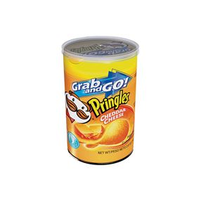 Pringles 84561 Potato Chips, Cheddar, Cheese Flavor, 2.5 oz Can, Pack of 12