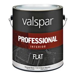 Valspar 045.0011614.007 Interior Latex Paint, Flat, Flat Neutral Base, 1 gal Can 4 Pack 