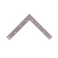 Prosource FC-G08-01PS Corner Brace, 8 in L, 8 in W, 1 in H, Galvanized Steel, Galvanized, 2 mm Thick Material, Pack of 5 
