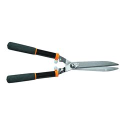 FISKARS 391814-1001 Hedge Shear, Serrated Blade, 10 in L Blade, Carbon Steel Blade, Steel Handle, 23 in OAL 